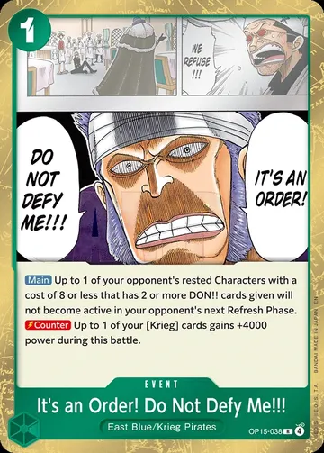It's an Order! Do Not Defy Me!!!