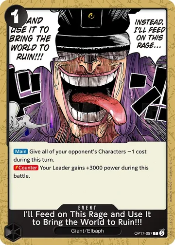 I'll Feed on This Rage and Use It to Bring the World to Ruin!!!